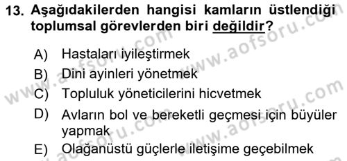 Halk Edebiyatına Giriş 2 Dersi 2023 - 2024 Yılı Yaz Okulu Sınav Soruları 13. Soru