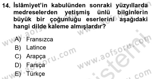 Halk Edebiyatına Giriş 2 Dersi 2023 - 2024 Yılı Yaz Okulu Sınav Soruları 14. Soru