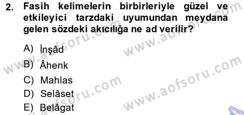 Eski Türk Edebiyatına Giriş: Biçim ve Ölçü Dersi Ara Sınavı Deneme Sınav Soruları 2. Soru