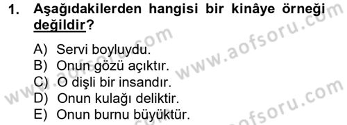 Eski Türk Edebiyatına Giriş: Söz Sanatları Dersi 2012 - 2013 Yılı (Vize) Ara Sınav Soruları 1. Soru