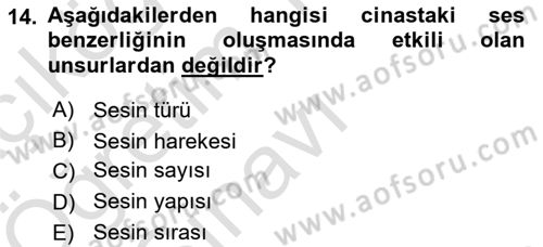 Eski Türk Edebiyatına Giriş: Söz Sanatları Dersi 2024 - 2025 Yılı Yaz Okulu Sınav Soruları 14. Soru