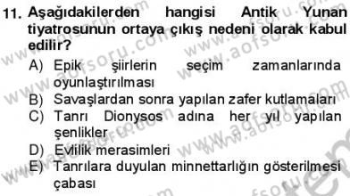 Batı Edebiyatında Akımlar 1 Dersi 2012 - 2013 Yılı (Vize) Ara Sınav Soruları 11. Soru
