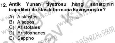 Batı Edebiyatında Akımlar 1 Dersi Ara Sınavı Deneme Sınav Soruları 12. Soru
