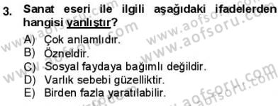 Batı Edebiyatında Akımlar 1 Dersi Ara Sınavı Deneme Sınav Soruları 3. Soru