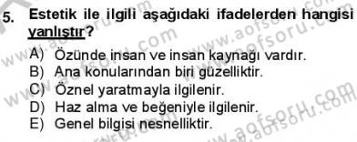 Batı Edebiyatında Akımlar 1 Dersi 2012 - 2013 Yılı (Vize) Ara Sınav Soruları 5. Soru