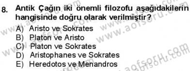 Batı Edebiyatında Akımlar 1 Dersi Ara Sınavı Deneme Sınav Soruları 8. Soru