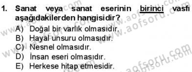 Batı Edebiyatında Akımlar 1 Dersi 2012 - 2013 Yılı (Final) Dönem Sonu Sınav Soruları 1. Soru