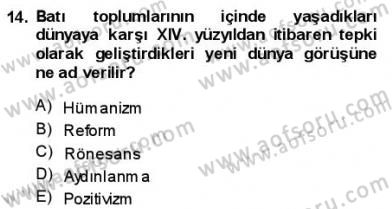 Batı Edebiyatında Akımlar 1 Dersi 2013 - 2014 Yılı (Vize) Ara Sınav Soruları 14. Soru