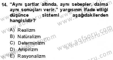 Batı Edebiyatında Akımlar 1 Dersi 2013 - 2014 Yılı (Final) Dönem Sonu Sınav Soruları 14. Soru
