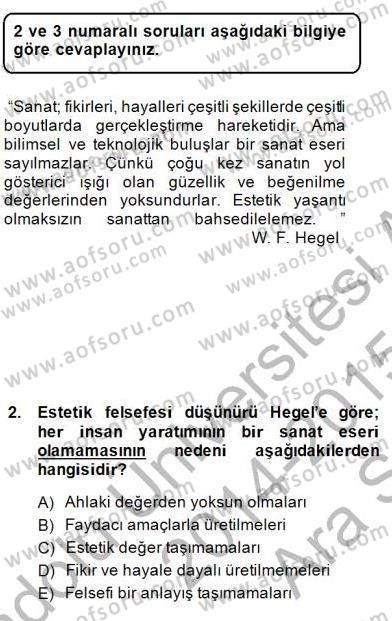 Batı Edebiyatında Akımlar 1 Dersi Ara Sınavı Deneme Sınav Soruları 2. Soru