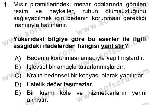 Batı Edebiyatında Akımlar 1 Dersi 2018 - 2019 Yılı (Vize) Ara Sınav Soruları 1. Soru