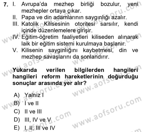 Batı Edebiyatında Akımlar 1 Dersi 2018 - 2019 Yılı Yaz Okulu Sınav Soruları 7. Soru