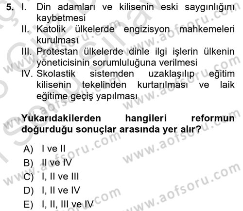 Batı Edebiyatında Akımlar 1 Dersi 2022 - 2023 Yılı (Final) Dönem Sonu Sınav Soruları 5. Soru