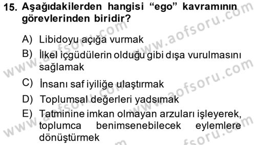 Batı Edebiyatında Akımlar 2 Dersi 2013 - 2014 Yılı (Vize) Ara Sınav Soruları 15. Soru