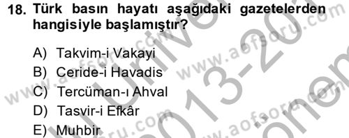 Batı Edebiyatında Akımlar 2 Dersi 2013 - 2014 Yılı (Final) Dönem Sonu Sınav Soruları 18. Soru