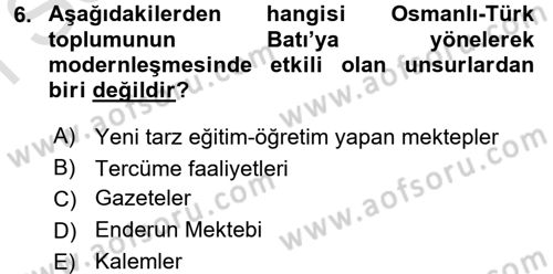 Batı Edebiyatında Akımlar 2 Dersi 2015 - 2016 Yılı (Final) Dönem Sonu Sınav Soruları 6. Soru