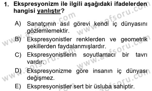 Batı Edebiyatında Akımlar 2 Dersi 2017 - 2018 Yılı (Final) Dönem Sonu Sınav Soruları 1. Soru