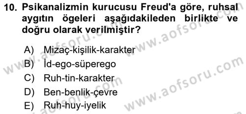 Batı Edebiyatında Akımlar 2 Dersi 2022 - 2023 Yılı Yaz Okulu Sınav Soruları 10. Soru
