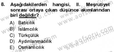 Yeni Türk Edebiyatına Giriş 1 Dersi Ara Sınavı Deneme Sınav Soruları 8. Soru