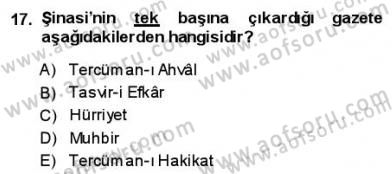 Yeni Türk Edebiyatına Giriş 1 Dersi Ara Sınavı Deneme Sınav Soruları 17. Soru