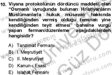 Yeni Türk Edebiyatına Giriş 1 Dersi 2013 - 2014 Yılı (Final) Dönem Sonu Sınav Soruları 10. Soru