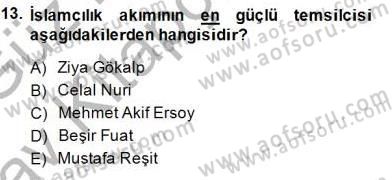 Yeni Türk Edebiyatına Giriş 1 Dersi Ara Sınavı Deneme Sınav Soruları 13. Soru