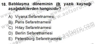 Yeni Türk Edebiyatına Giriş 1 Dersi Ara Sınavı Deneme Sınav Soruları 18. Soru