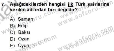 Yeni Türk Edebiyatına Giriş 1 Dersi Ara Sınavı Deneme Sınav Soruları 7. Soru