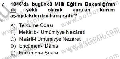 Yeni Türk Edebiyatına Giriş 1 Dersi 2014 - 2015 Yılı (Final) Dönem Sonu Sınav Soruları 7. Soru