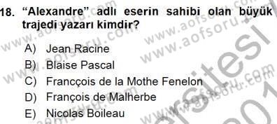 Yeni Türk Edebiyatına Giriş 1 Dersi Ara Sınavı Deneme Sınav Soruları 18. Soru