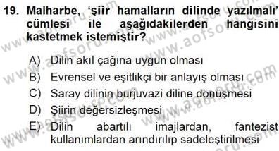 Yeni Türk Edebiyatına Giriş 1 Dersi 2015 - 2016 Yılı (Vize) Ara Sınav Soruları 19. Soru