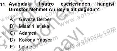 Yeni Türk Edebiyatına Giriş 1 Dersi 2015 - 2016 Yılı (Final) Dönem Sonu Sınav Soruları 11. Soru