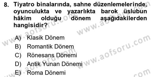 Yeni Türk Edebiyatına Giriş 1 Dersi 2018 - 2019 Yılı (Final) Dönem Sonu Sınav Soruları 8. Soru