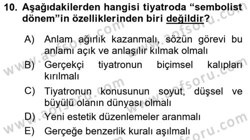 Yeni Türk Edebiyatına Giriş 1 Dersi 2018 - 2019 Yılı Yaz Okulu Sınav Soruları 10. Soru