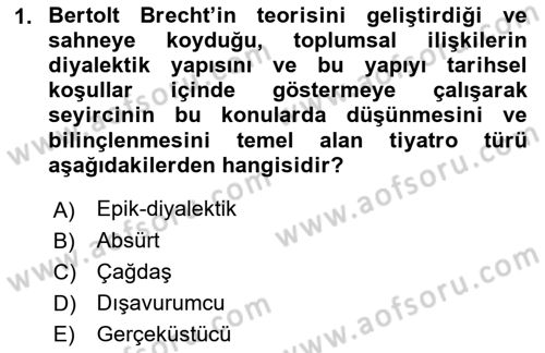 Yeni Türk Edebiyatına Giriş 1 Dersi 2019 - 2020 Yılı (Final) Dönem Sonu Sınav Soruları 1. Soru