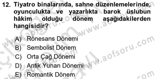 Yeni Türk Edebiyatına Giriş 1 Dersi 2020 - 2021 Yılı Yaz Okulu Sınav Soruları 12. Soru