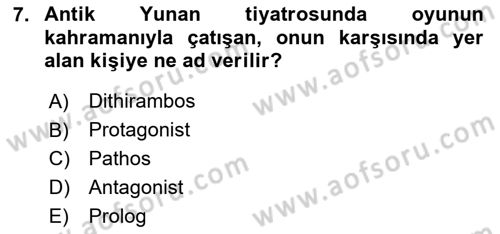 Yeni Türk Edebiyatına Giriş 1 Dersi 2020 - 2021 Yılı Yaz Okulu Sınav Soruları 7. Soru