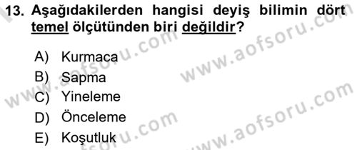 Yeni Türk Edebiyatına Giriş 1 Dersi 2023 - 2024 Yılı (Final) Dönem Sonu Sınav Soruları 13. Soru