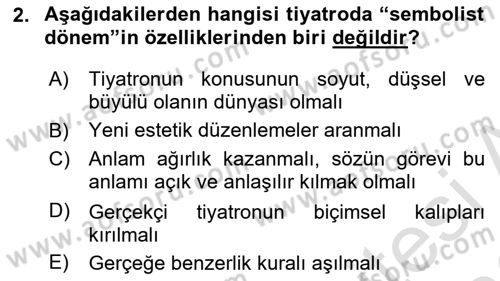 Yeni Türk Edebiyatına Giriş 1 Dersi 2025 - 2026 Yılı (Final) Dönem Sonu Sınav Soruları 2. Soru