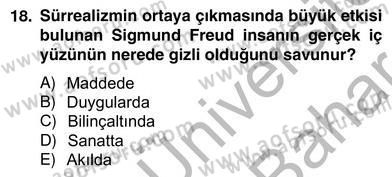 Yeni Türk Edebiyatına Giriş 2 Dersi 2012 - 2013 Yılı (Vize) Ara Sınav Soruları 18. Soru