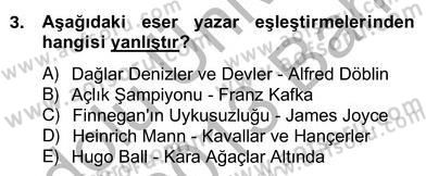 Yeni Türk Edebiyatına Giriş 2 Dersi 2012 - 2013 Yılı (Vize) Ara Sınav Soruları 3. Soru