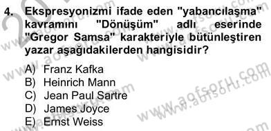 Yeni Türk Edebiyatına Giriş 2 Dersi 2012 - 2013 Yılı (Vize) Ara Sınav Soruları 4. Soru