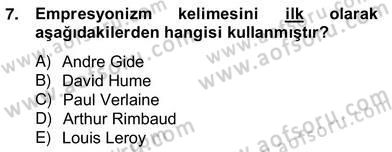 Yeni Türk Edebiyatına Giriş 2 Dersi 2012 - 2013 Yılı (Vize) Ara Sınav Soruları 7. Soru