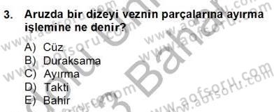 Yeni Türk Edebiyatına Giriş 2 Dersi 2012 - 2013 Yılı (Final) Dönem Sonu Sınav Soruları 3. Soru