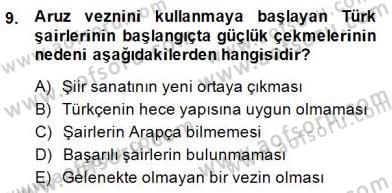 Yeni Türk Edebiyatına Giriş 2 Dersi 2014 - 2015 Yılı (Vize) Ara Sınav Soruları 9. Soru