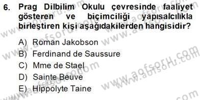 Yeni Türk Edebiyatına Giriş 2 Dersi 2014 - 2015 Yılı (Final) Dönem Sonu Sınav Soruları 6. Soru