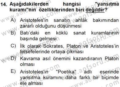 Yeni Türk Edebiyatına Giriş 2 Dersi 2015 - 2016 Yılı (Vize) Ara Sınav Soruları 14. Soru