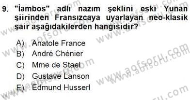 Yeni Türk Edebiyatına Giriş 2 Dersi 2015 - 2016 Yılı (Vize) Ara Sınav Soruları 9. Soru