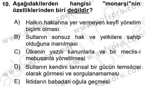 Yeni Türk Edebiyatına Giriş 2 Dersi 2017 - 2018 Yılı (Final) Dönem Sonu Sınav Soruları 10. Soru