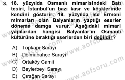 Yeni Türk Edebiyatına Giriş 2 Dersi 2017 - 2018 Yılı (Final) Dönem Sonu Sınav Soruları 3. Soru